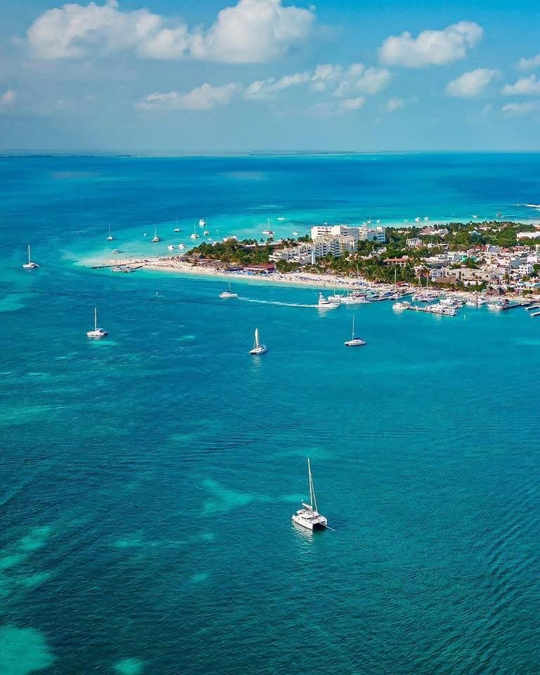 Vista aérea de Isla Mujeres